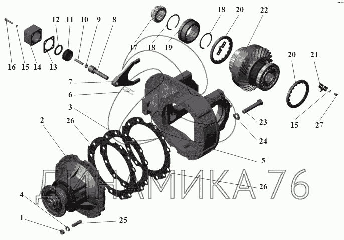 Редуктор заднего моста маз 5440 схема