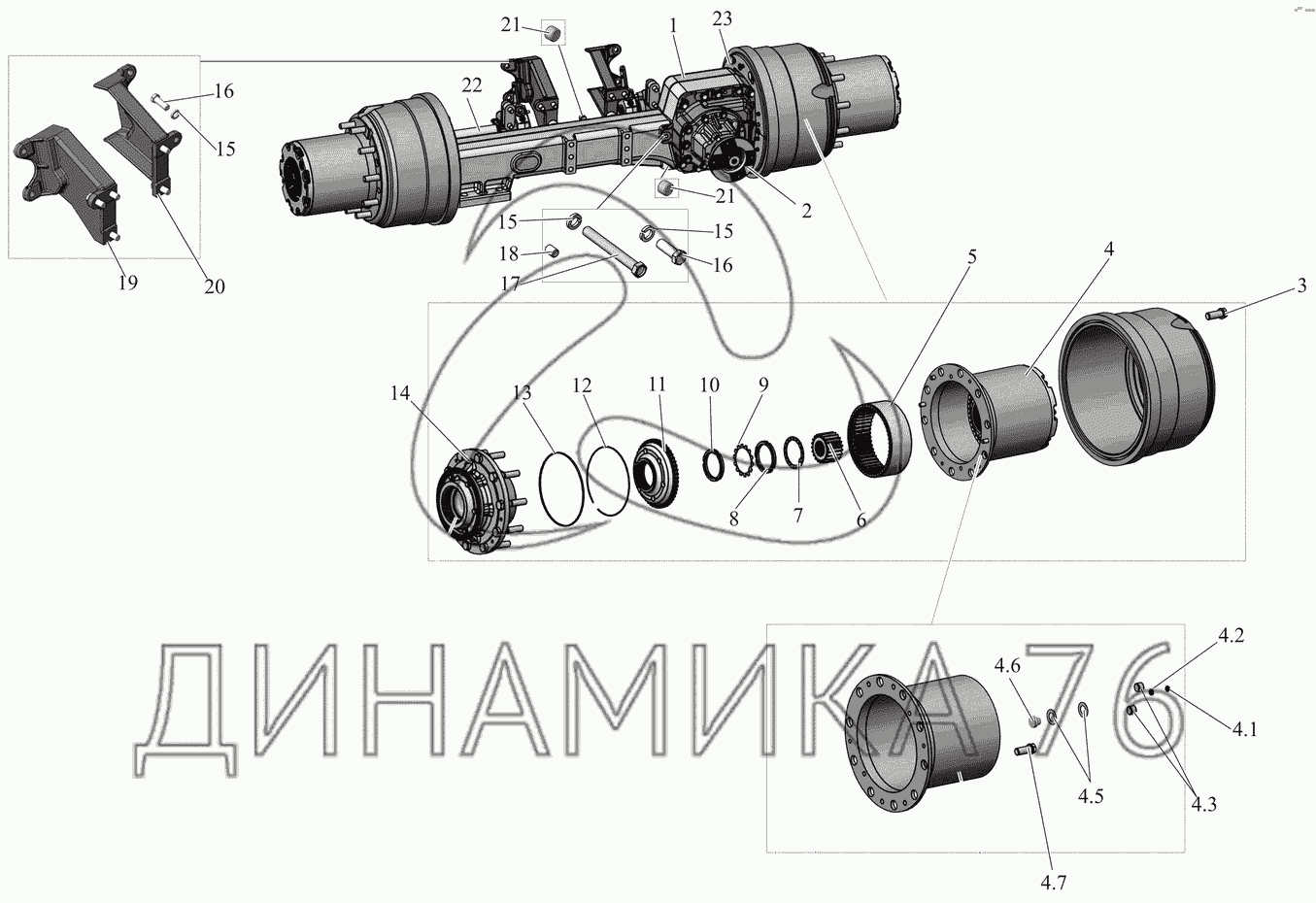 Ступица задняя маз 5336 схема