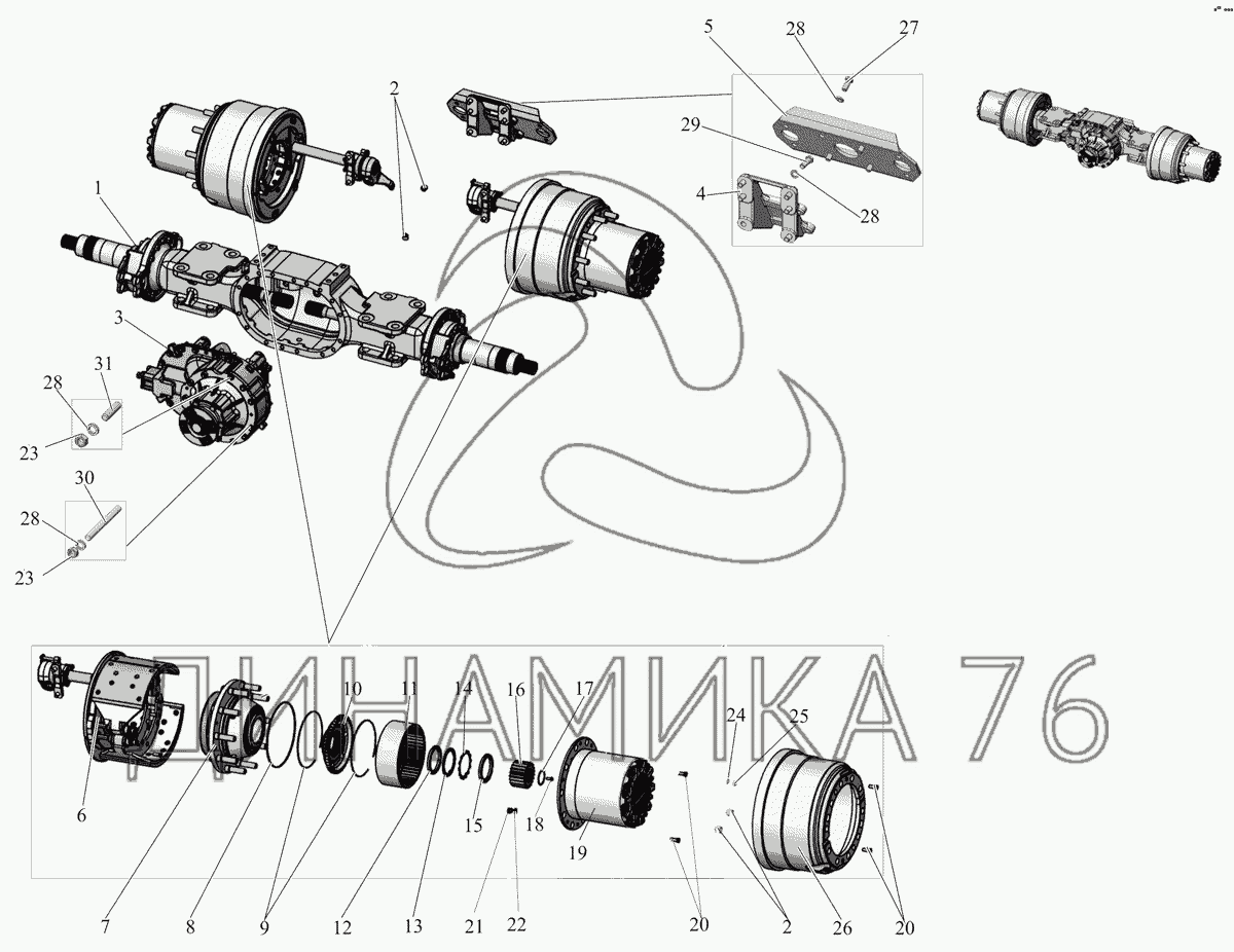 Редуктор заднего моста маз 5440 схема