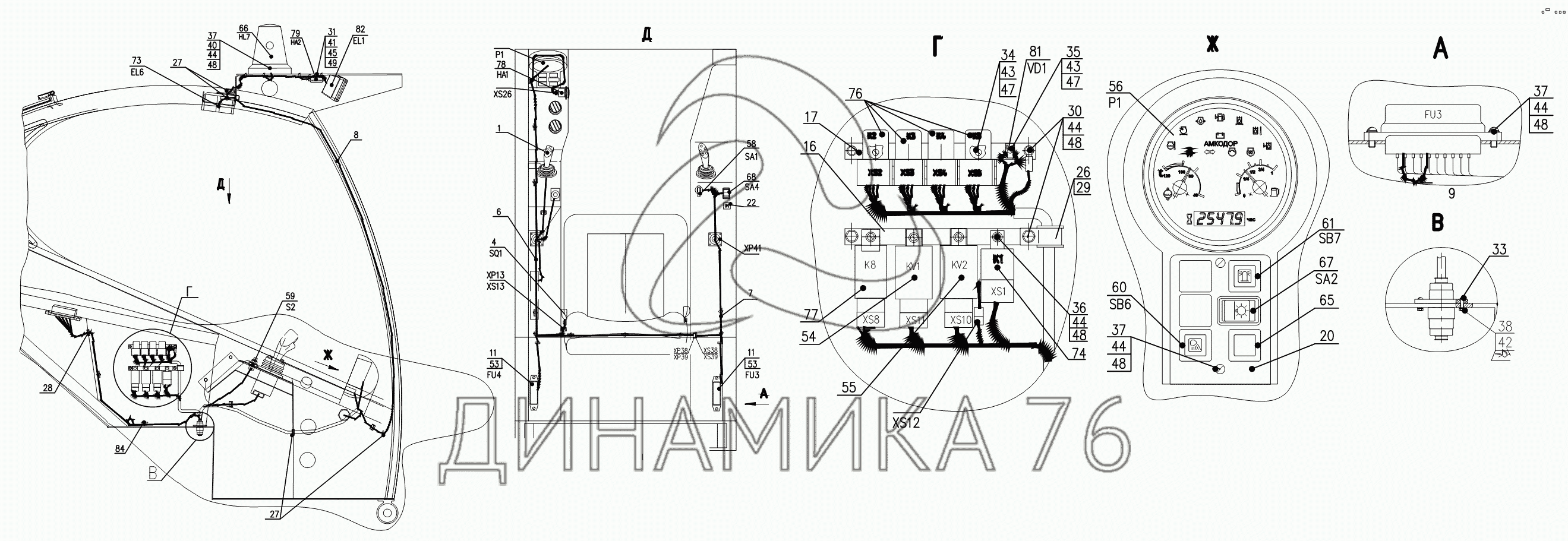 Электрическая схема амкодор 333в