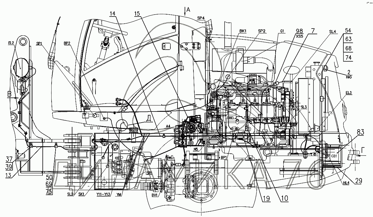 Амкодор 333в электрическая схема