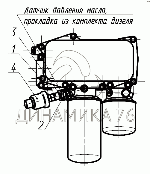 Датчик давления масла чертеж