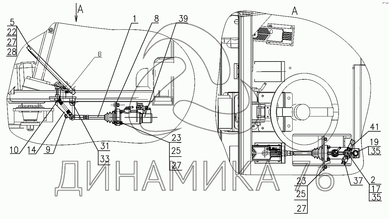 Амкодор 342в схема тормозов