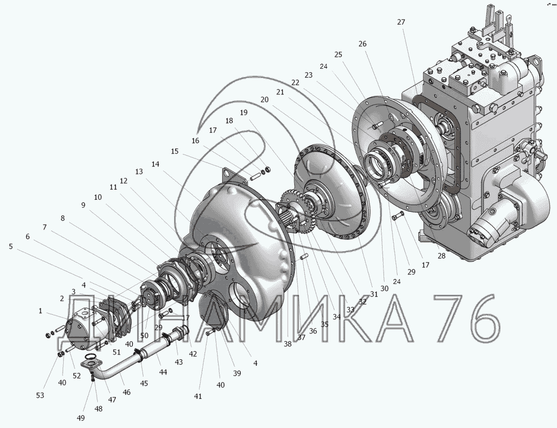 Ремонт гмп амкодор - Передача гидромеханическая унифицированная  У35615-00.000-06 на Амкодор-333В... odessa-suveniri.od.ua