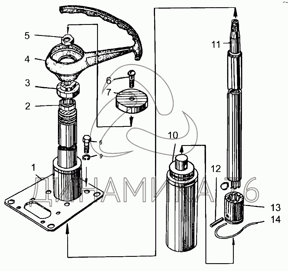 Руль гидравлический на Амкодор-333 (ТО-18Б)