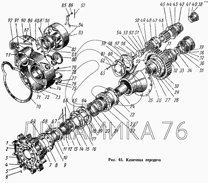 Схема переключения передач на т 150 колесный