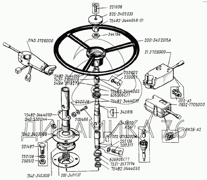 Рулевая колонка ваз 2112 схема
