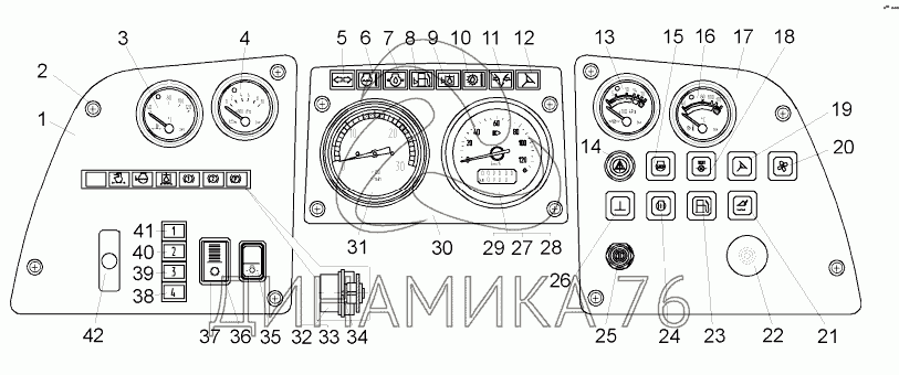 Панель приборов белаз 75131 нового образца