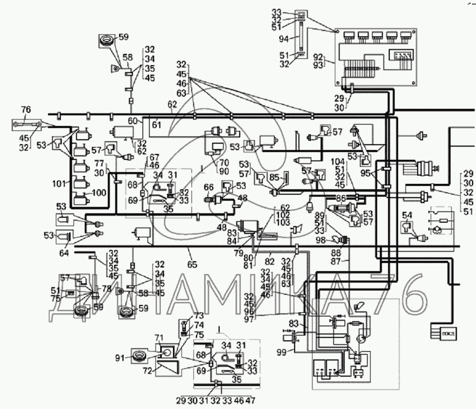 Электрическая схема белаз 7540