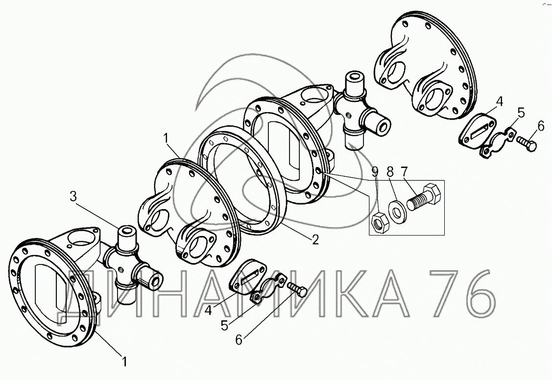 Муфта карданная (7823-2201140);Cardan coupling на 7823, 78231 (до 2016 г.)