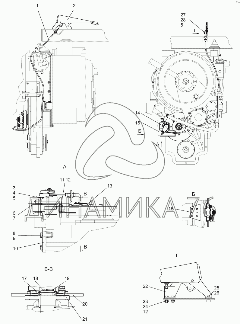 Сцепление дз 98 схема