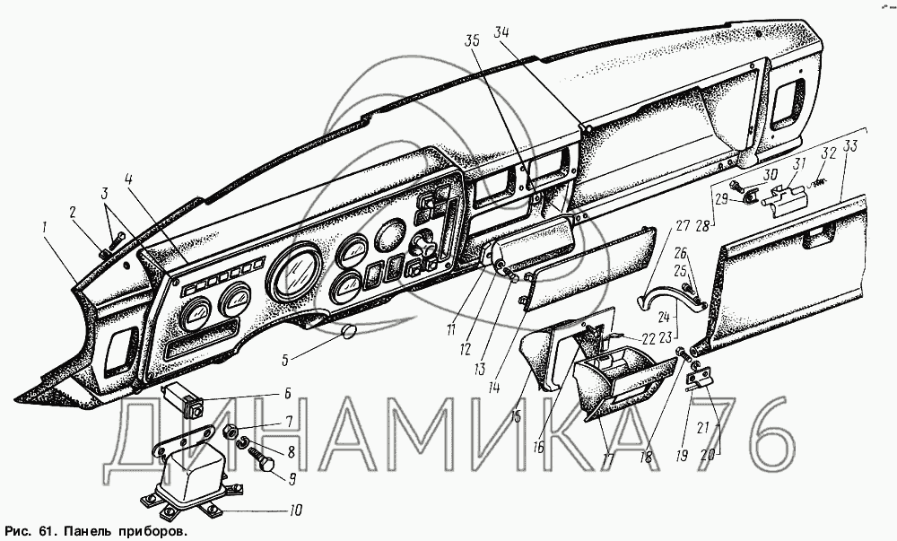 Панель приборов ГАЗ (Соболь)