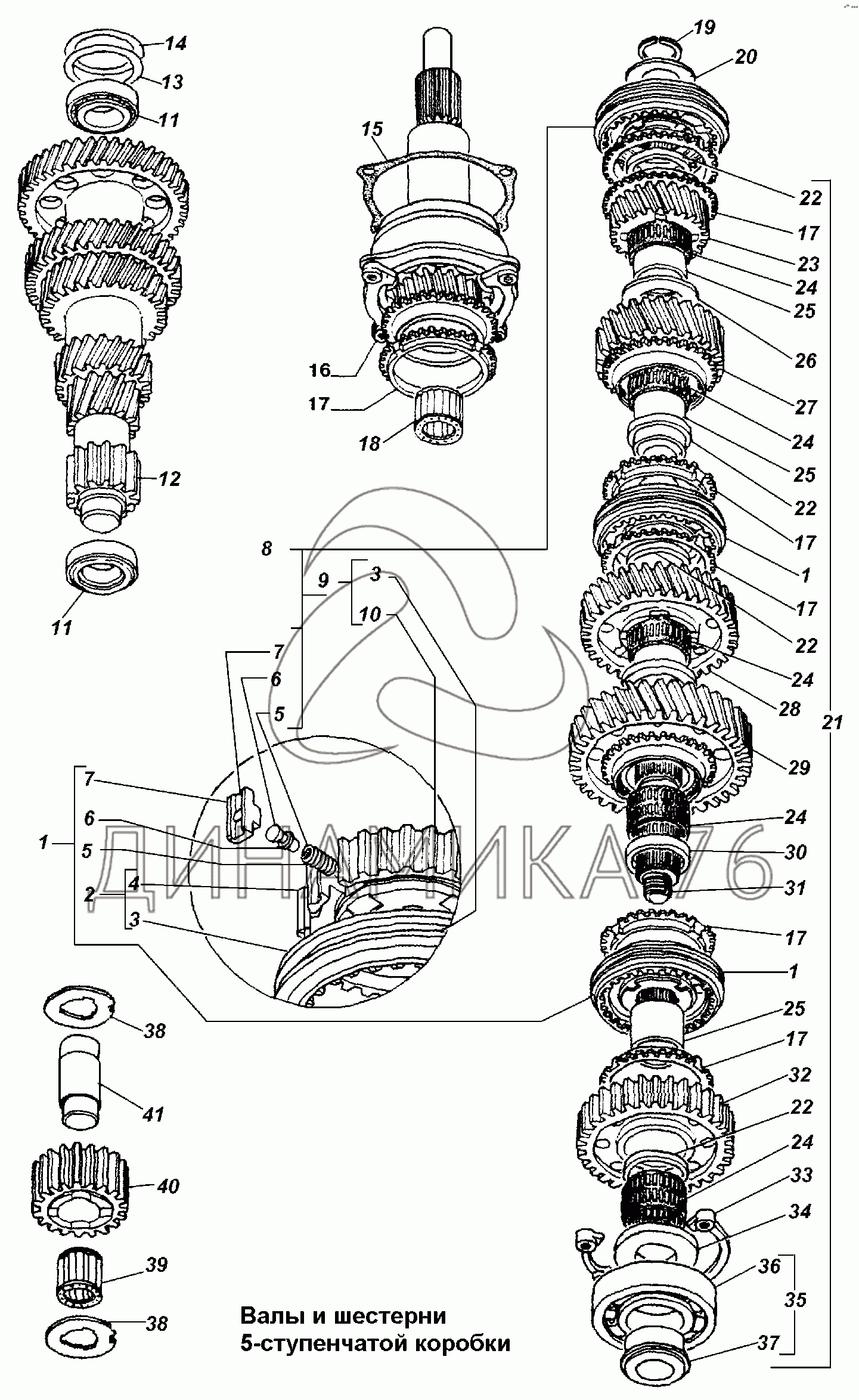 Кпп газ 3309 5 ступка схема устройство