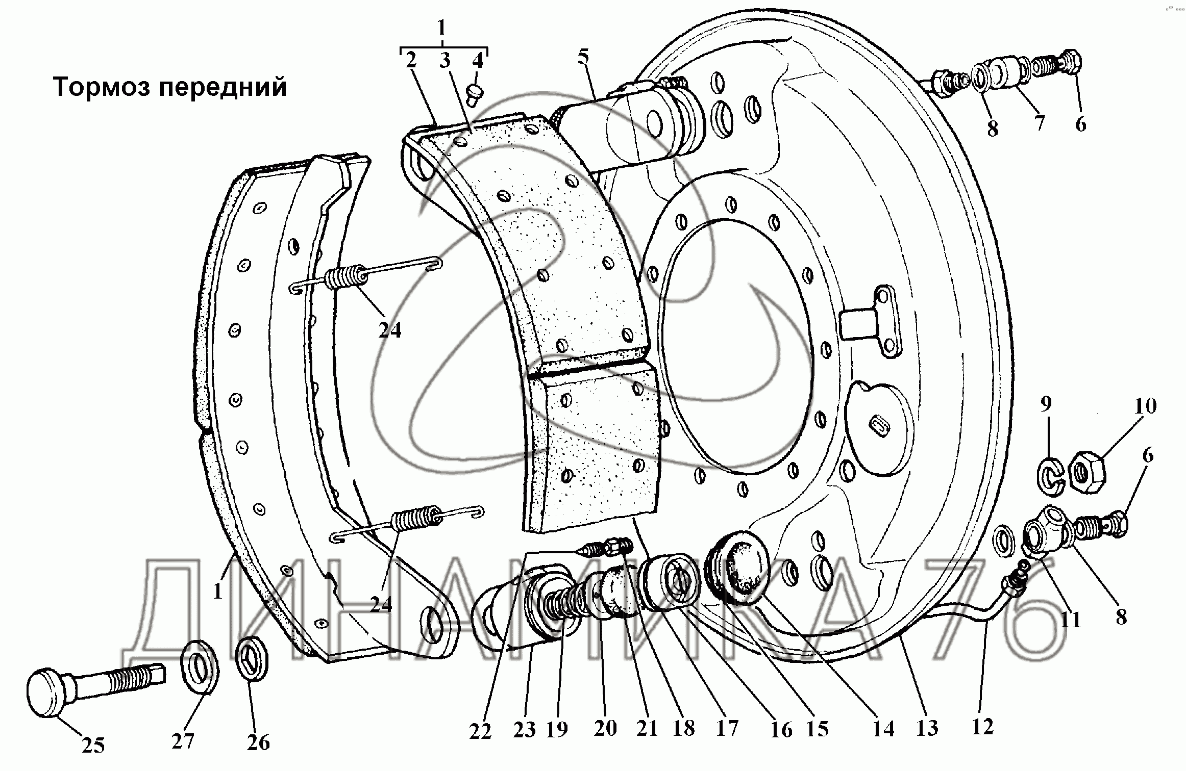 эксцентрик колодок газ 3309