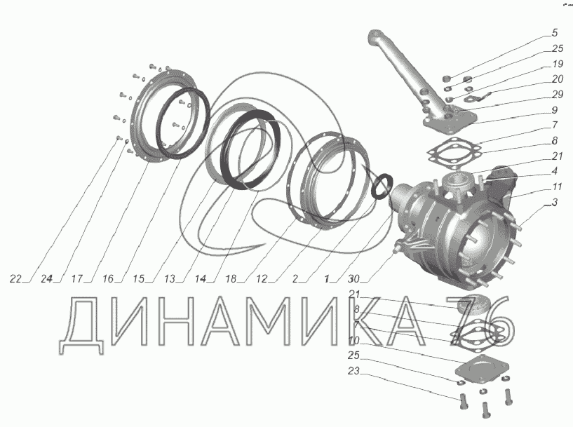 Кулак поворотный газель схема