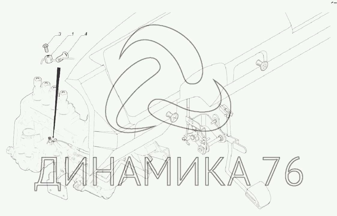33081-1108001-20. Установка деталей акселератора на ГАЗ-33081