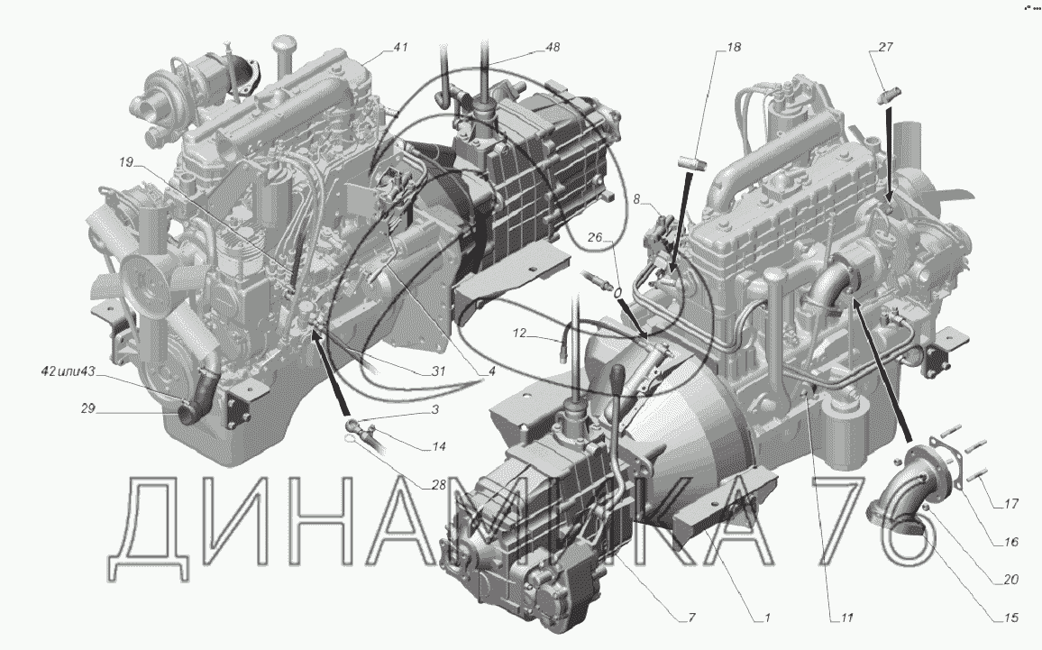 33081-1000252-110. Двигатель полностью укомплектованный на ГАЗ-33081