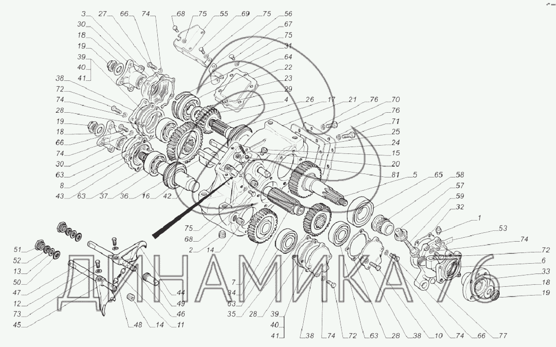 Схема раздаточной коробки соболь 4х4