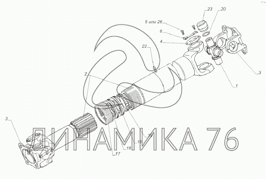 Карданный вал 3302 схема