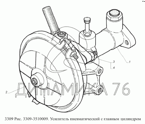 Схема тормозов газ 3309