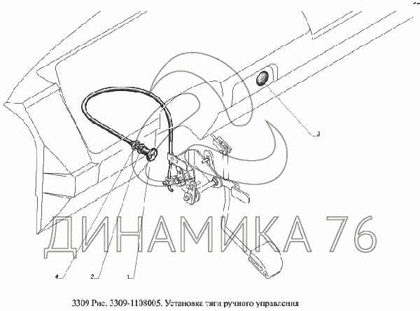 Газ 3309 схема педали газа