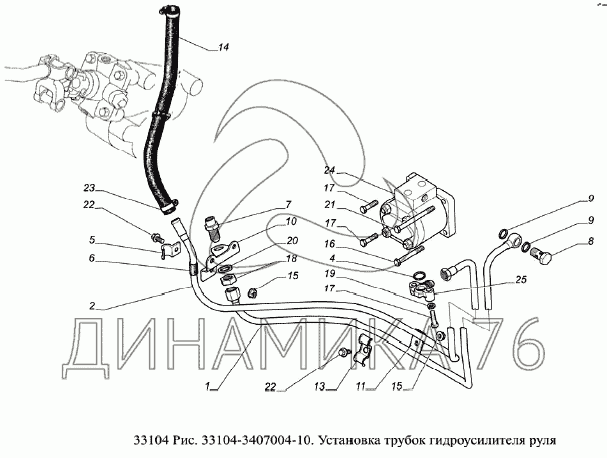 Схема гур газ 3308