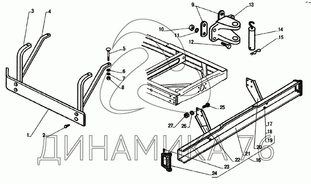 Брус противоподкатный (ОАО МАЗ)