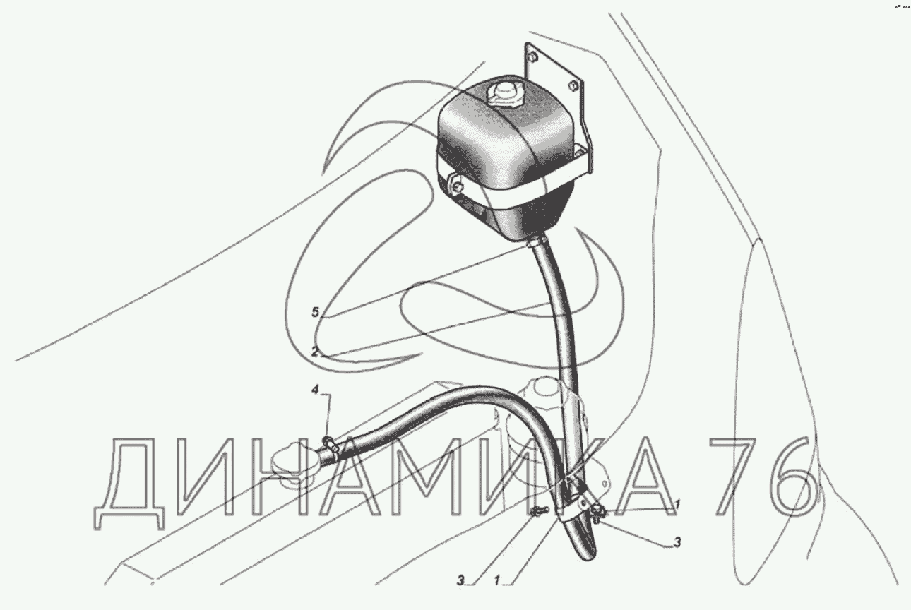 Установка соединительной трубки системы охлаждения двигателя ГАЗ-33104  