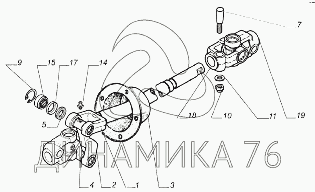 Вал карданный рулевого управления 33104-3401042 на ГАЗ-33106 Евро 3 ...