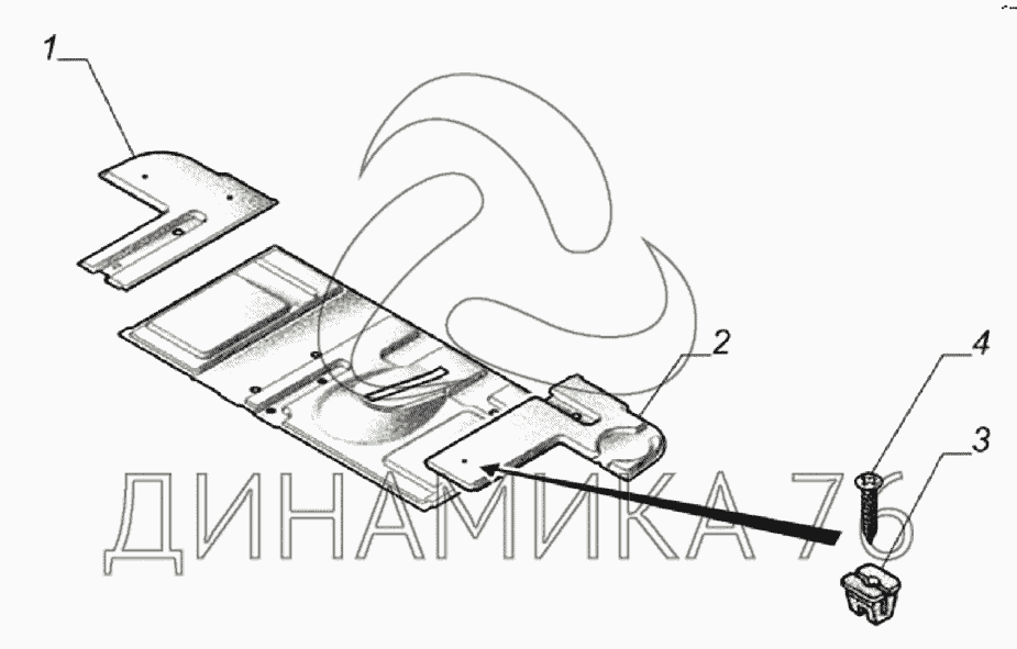 Заглушка пола газель 3302