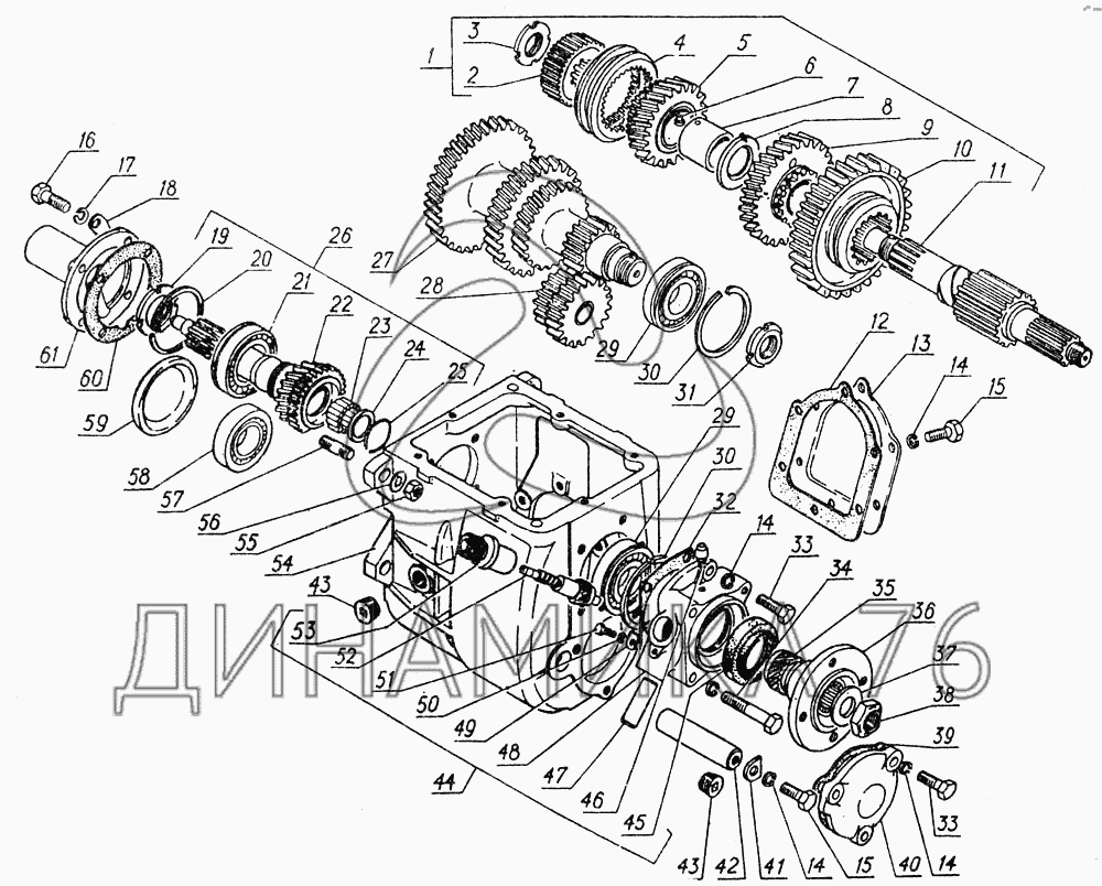 Кпп газ 66 чертеж