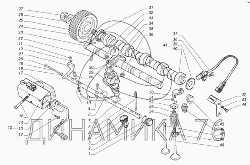 Распределительный вал схема