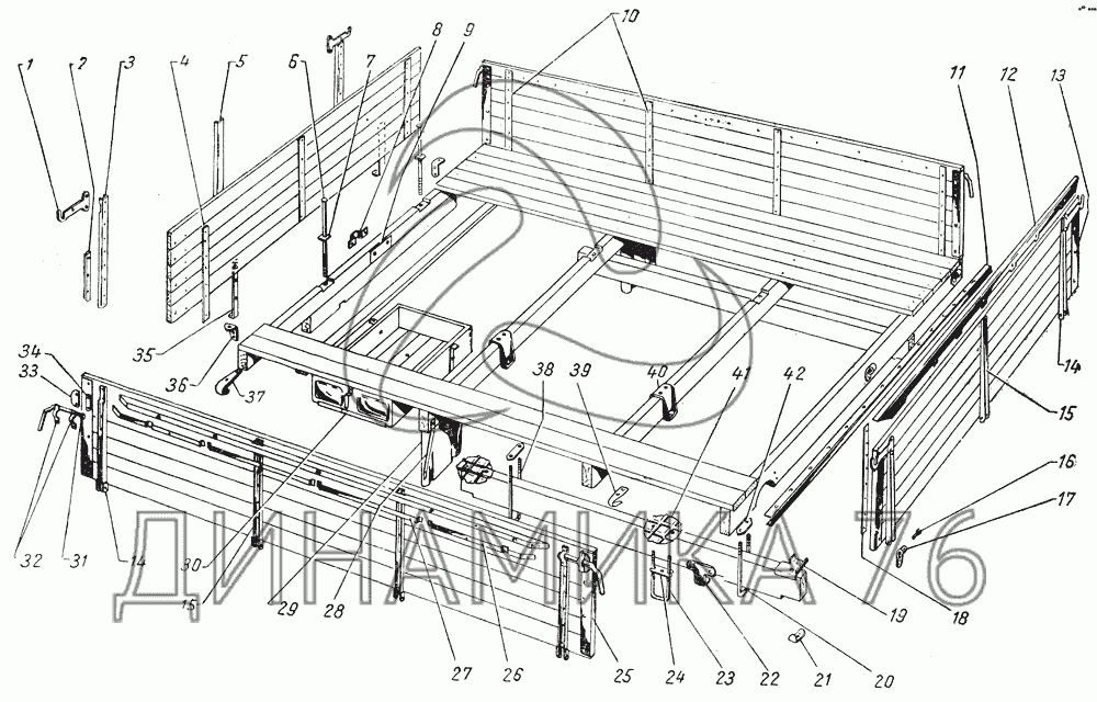 Платформа для ГАЗ-51А и ГАЗ-51Ж на ГАЗ-51 (63, 93)