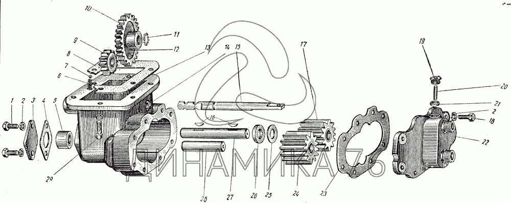 Ком газ 53 схема