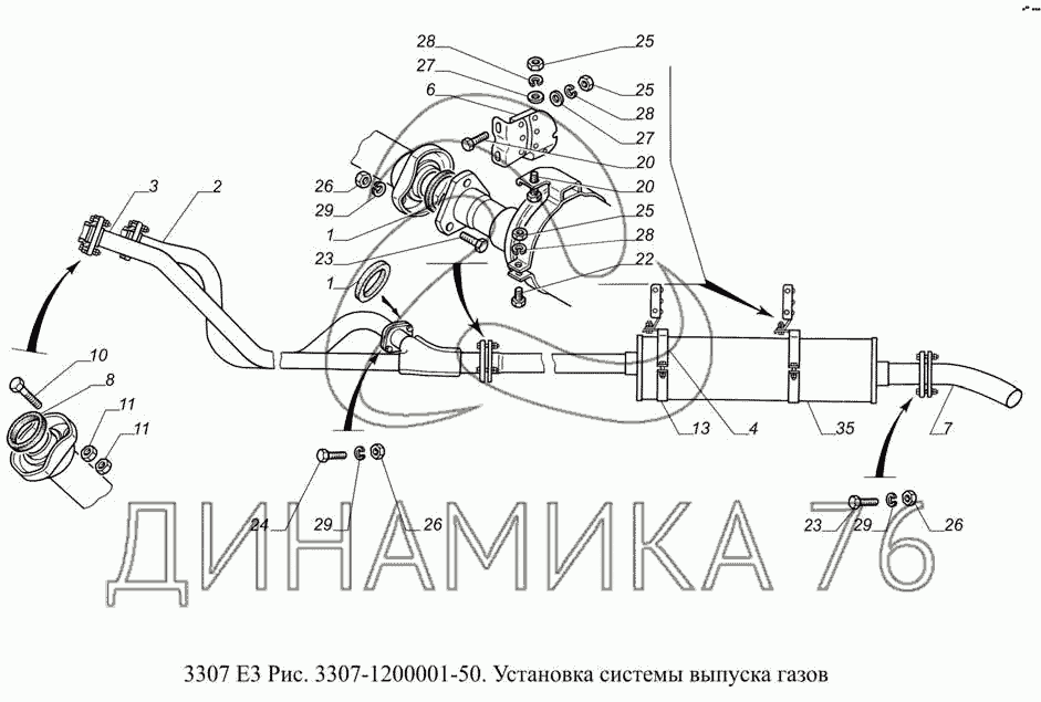 Схема выпусков газов