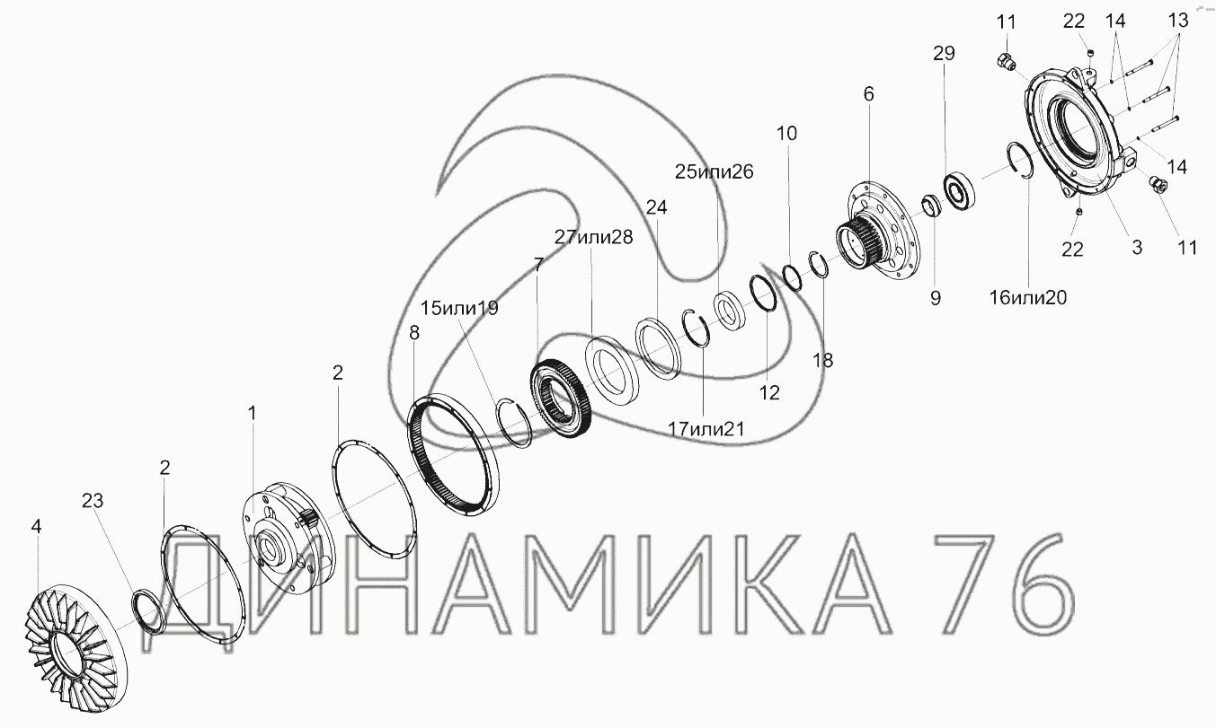 Схема понижающего редуктора