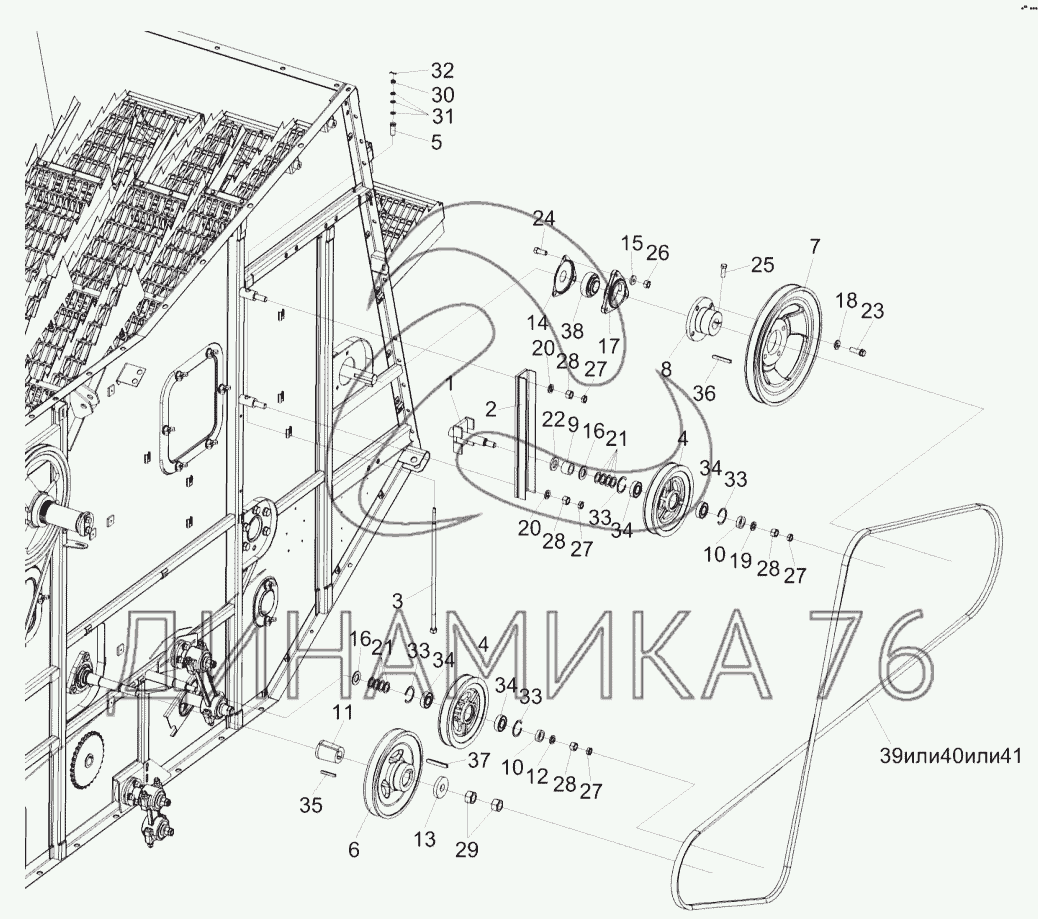 Вектор 410 схема ремней