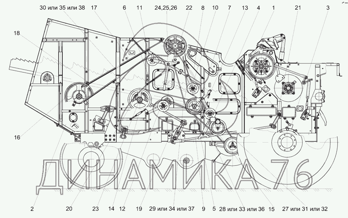 Ремни полесье 1218 схема