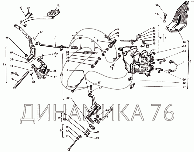 Тормозная система т 150к схема