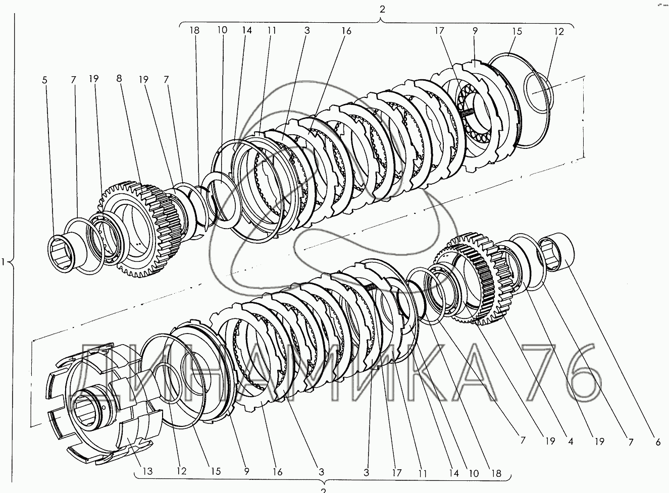 Коробка передач т150 схема