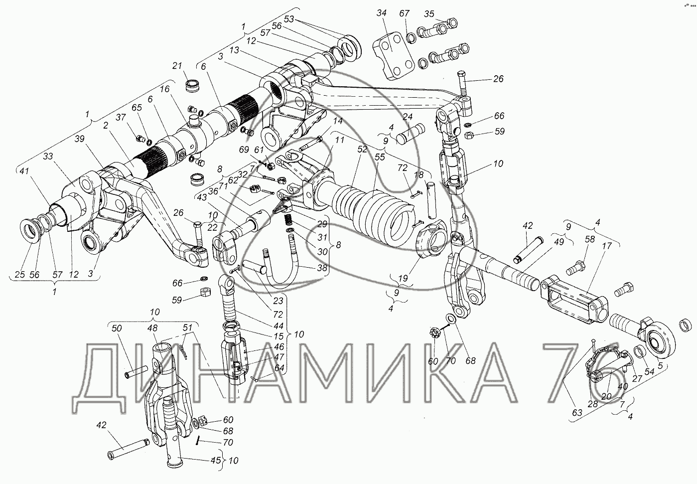 Вал рычагов. Рычаг навески т-150. Задняя навеска трактора т-150к. Трактор т150 колесный навеска. Рычаг вала верхнего навески т150.