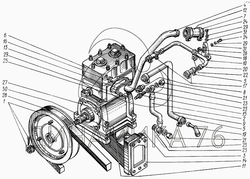 Компрессор ямз 236 схема