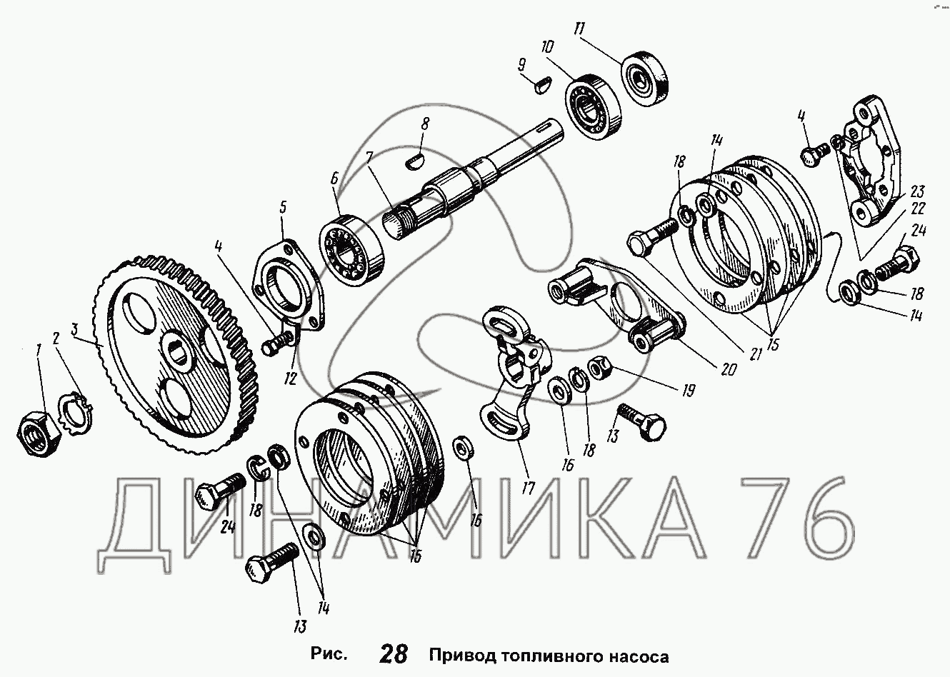 Привод тнвд ямз 238 старого образца