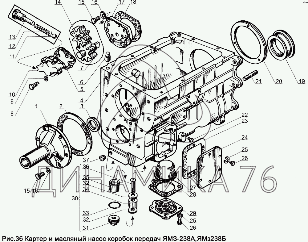 Кпп ямз 238 схема