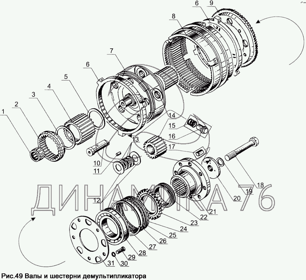 Коробка ямз 239 чертеж