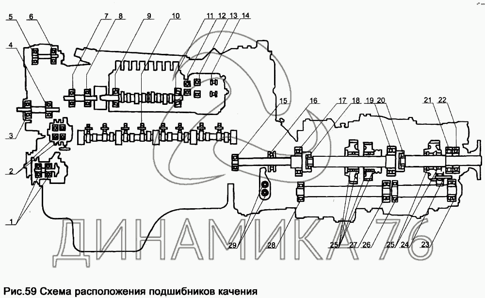 Двигатель ямз 238 каталог запчастей схема