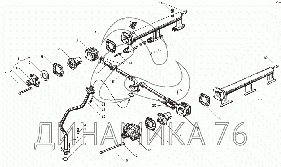 Схема охлаждения ямз 238