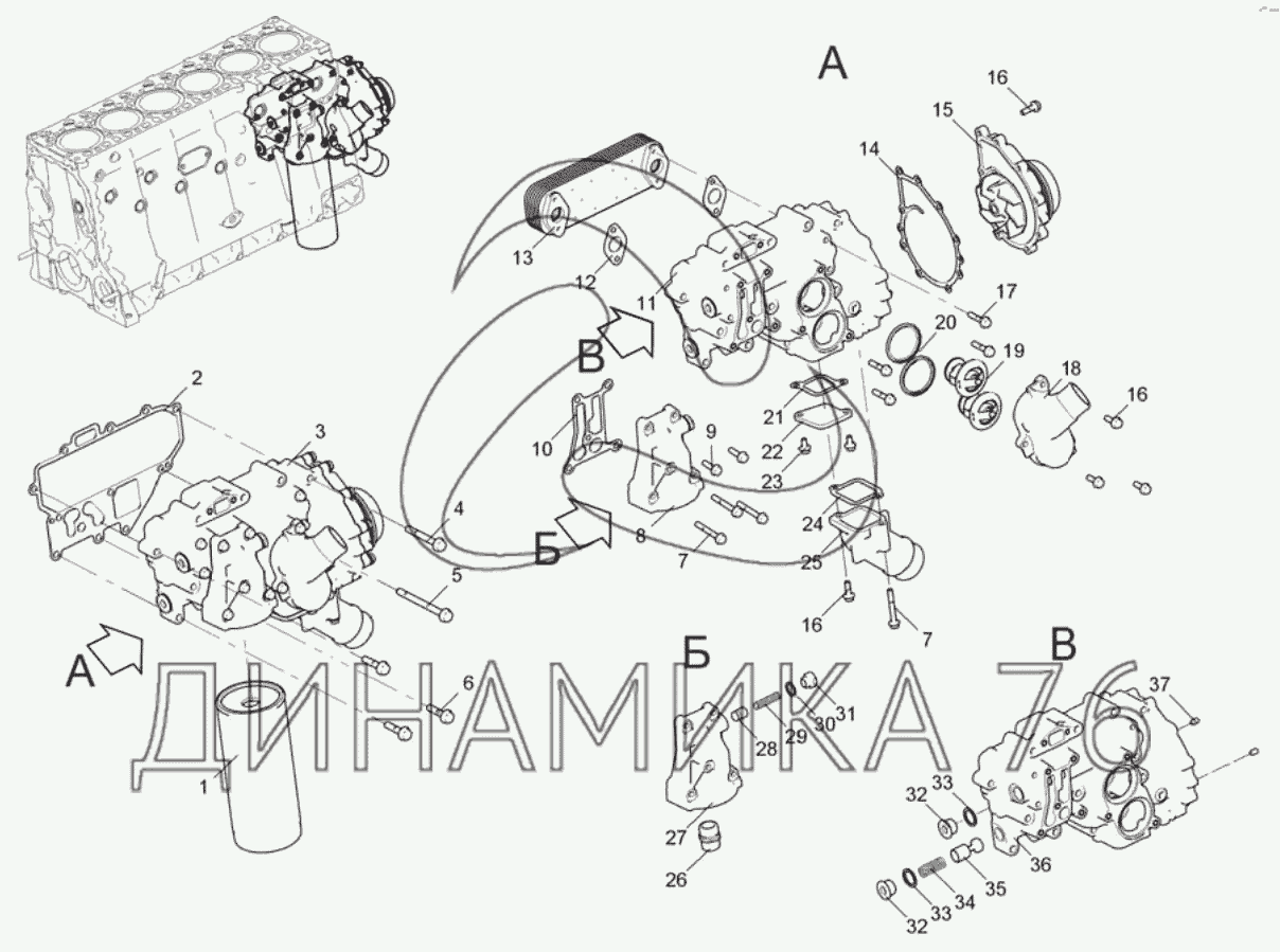 Теплообменник ямз 536 схема