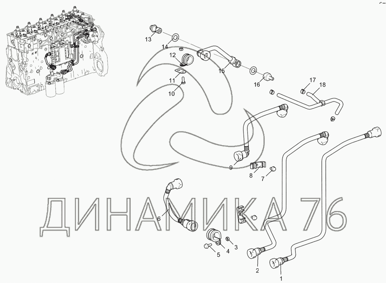 Схема топливной системы ямз 534