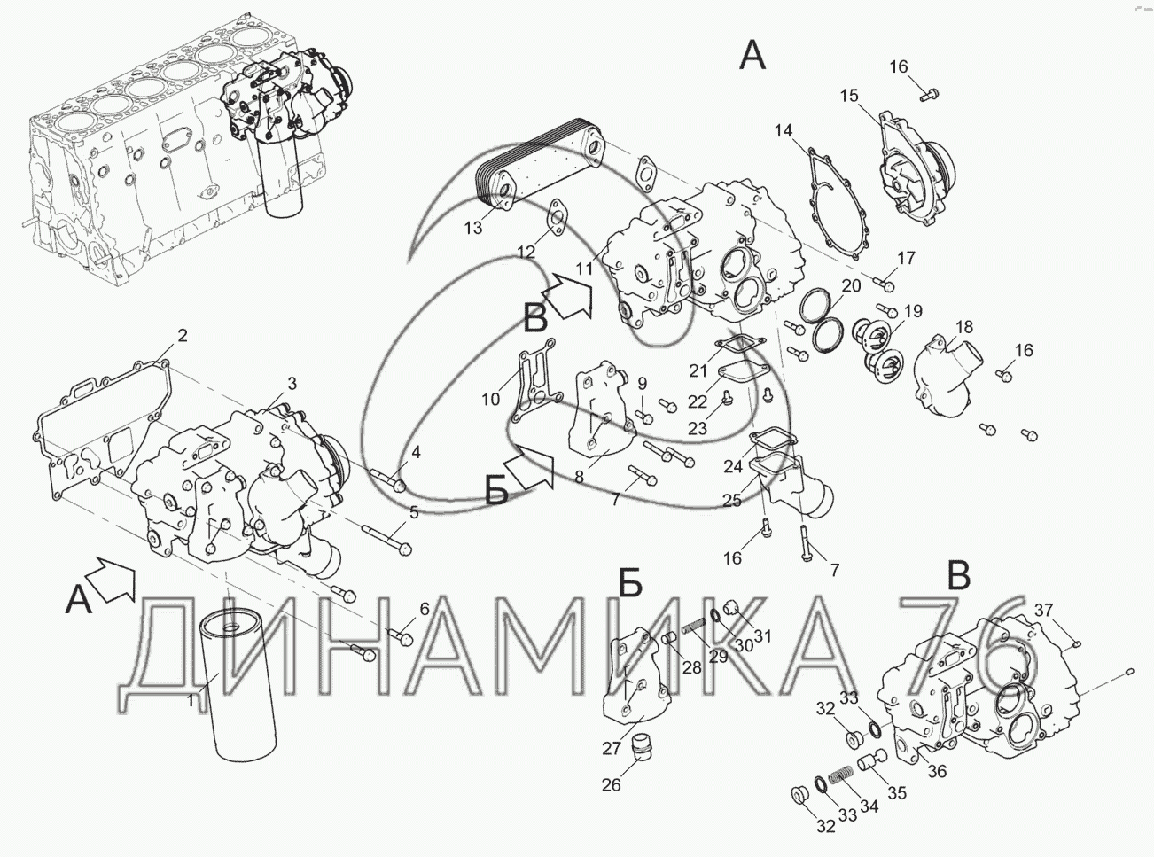 Схема электрическая принципиальная двигателя ЯМЗ-53601 с системой бортовой диагн